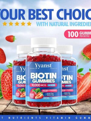 Biotin Gummies 10000mcg for Hair, Skin & Nails