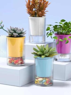 5-Pack Modern Self-Watering Planters