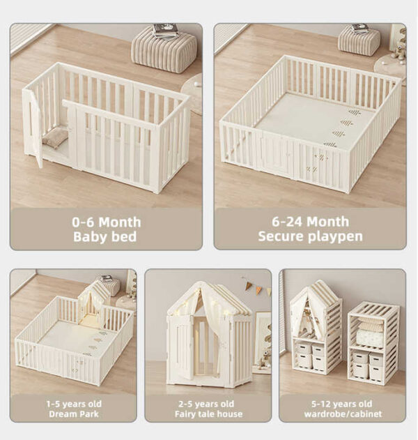 He60122b9a8ec4b8d8bcfe64e76b83f027.jpg_720x720q50.jpg MIGO Bear Kids Playpen Storage Set