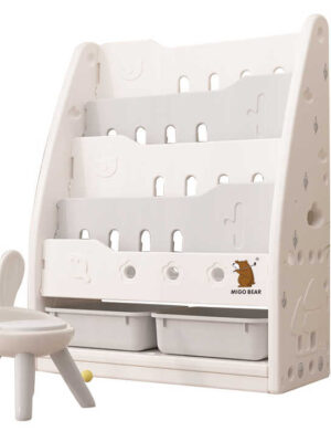 MIGO BEAR Kids Bookshelf Organizer