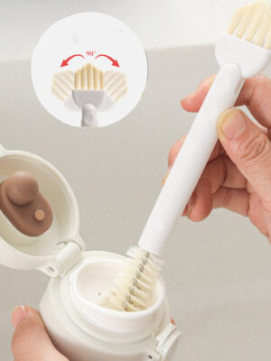 Double Head Cup Cleaning Brush Cup Lid Brush Kitchen Tool Brush Bottle Brush Can Lid Cleaning Brush Crevice Brush