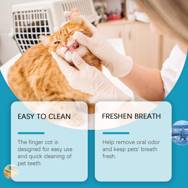 546378888 Cat And Dog Tooth Wipes, Pet Tooth Cleaning Tartar Clean Repair Fresh Care Fingercover