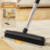 Cleaning Brush Stainless Steel Silicone Floor Brush Water Scraping Brush Long Handle Magic Carpet Brush