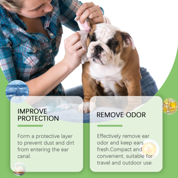 546379908 Ear Cleaning Pad For Cats And Dogs Soothes Pet Ear Canal Discomfort And Cleans Ear Dirt