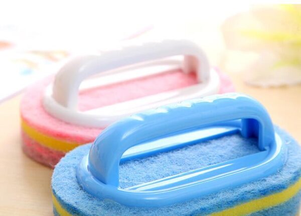 546375928 Kitchen Cleaning Bathroom Toilet Kitchen Glass Wall Cleaning Bath Brush Plastic Handle Sponge Bath Bottom