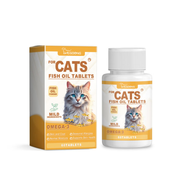 546379886 Cat Care With Multi-Dimensional Fish Oil Tablets Cat Care Vitamin Moisturizing Skin Fish Oil Care Tablets