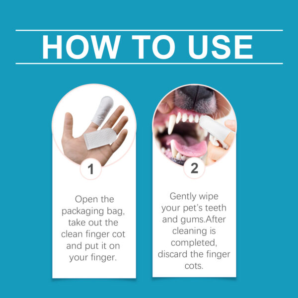 546378891 Cat And Dog Tooth Wipes, Pet Tooth Cleaning Tartar Clean Repair Fresh Care Fingercover