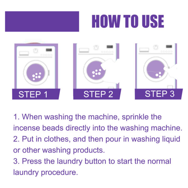 546374366 Lavender Laundry Perfume Beads, Laundry Decontamination Protective Clothing Soft Lasting Fragrance Beads