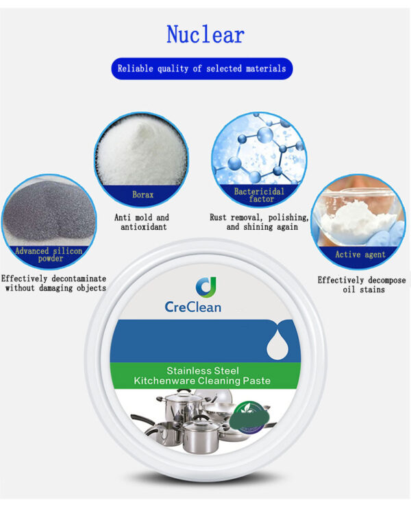 546375716 Chuangjing Stainless Steel Cleaning Cream Kitchen Household Cleaning Pot Bottom Black Scale Efficient Decontamination Powder