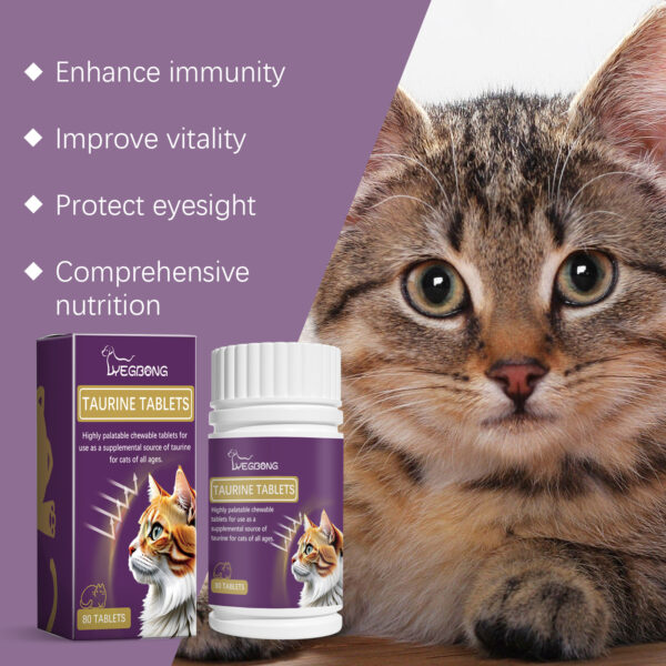 546379882 Compound Taurine Tablets For Cats Nutritional Supplement Multi-Dimensional Taurine Tablets For Cats