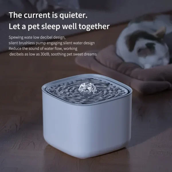 546378633 3L Large Capacity Canine Cat Dog Pet Circulating Filter Pet Fountain Feeder Automatic Water Dispenser with USB Port for Pets