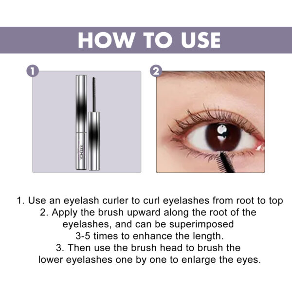 546520566 Curl Your Mascara, Eyelashes Black Beautiful Natural Thick Sweat-Proof, Not Smudgy, Not Makeup Off Slim Long
