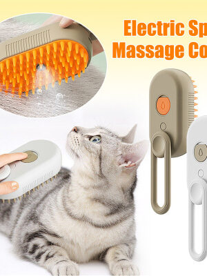 Cat Steam Brush Steamy Dog Brush 3 In 1 Electric Spray Cat Hair Brushes For Massage Pet Grooming Comb Hair Removal Combs Pet Pro