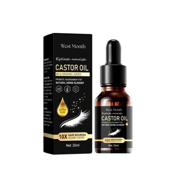 546520650 Castor Oil Mascara, Thickening & Moisturizing Natural Long Jet Black Curling Mild Mascara