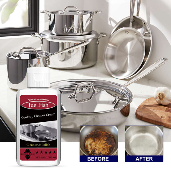 546375168 Cooktop Cleaner Cream, Wash The Kitchen Stove Basin To Remove Oil Stains And Dirt To Remove Black Dirt At The Bottom Of The Pot
