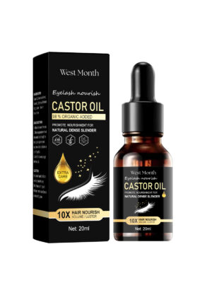 Castor Oil Mascara, Thickening & Moisturizing Natural Long Jet Black Curling Mild Mascara