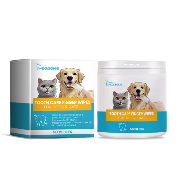 546378886 Cat And Dog Tooth Wipes, Pet Tooth Cleaning Tartar Clean Repair Fresh Care Fingercover