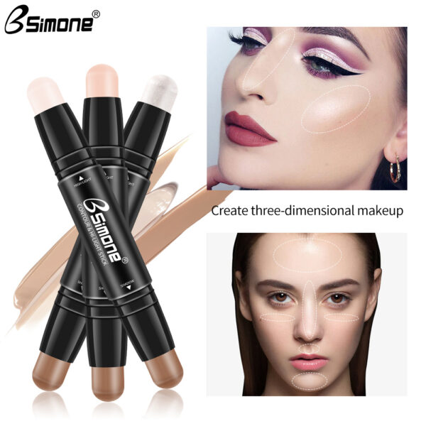 546522940 Double-Ended Highlighting Stick Concealer Nose-Shadow Highlighter To Fix Spots Side Shadow Highlighter Stick
