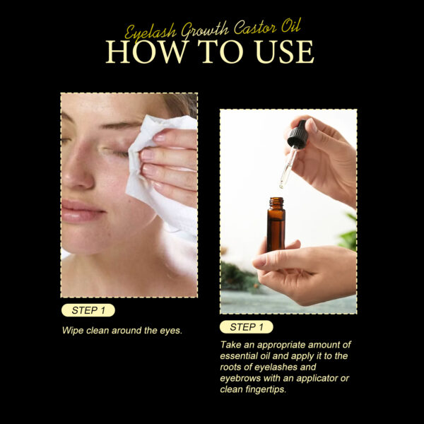 546520655 Castor Oil Mascara, Thickening & Moisturizing Natural Long Jet Black Curling Mild Mascara