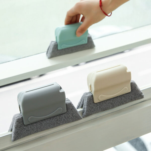 Household Cleaning Window Door Groove Dust Brush Cleaning Tool Gap Window Sill Dead Corner Sweep Groove Sponge Brush