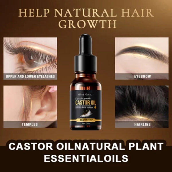 546520652 Castor Oil Mascara, Thickening & Moisturizing Natural Long Jet Black Curling Mild Mascara