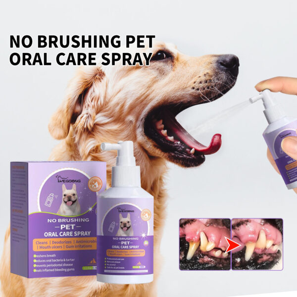 546378731 Dog And Cat Tooth Cleaning Spray, Pet Mouth Cleaning Breath Fresh Deodorizing Cleaning Spray