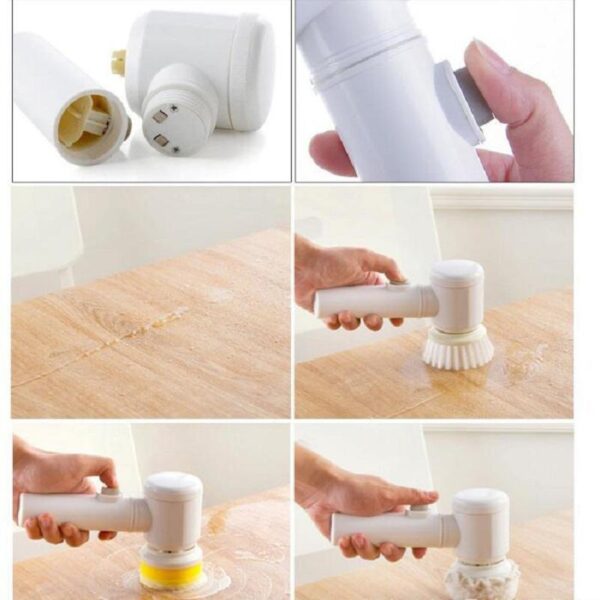 546375924 Handheld Electric Cleaning Brush for Bathroom Tile and Tub Kitchen Washing Tool