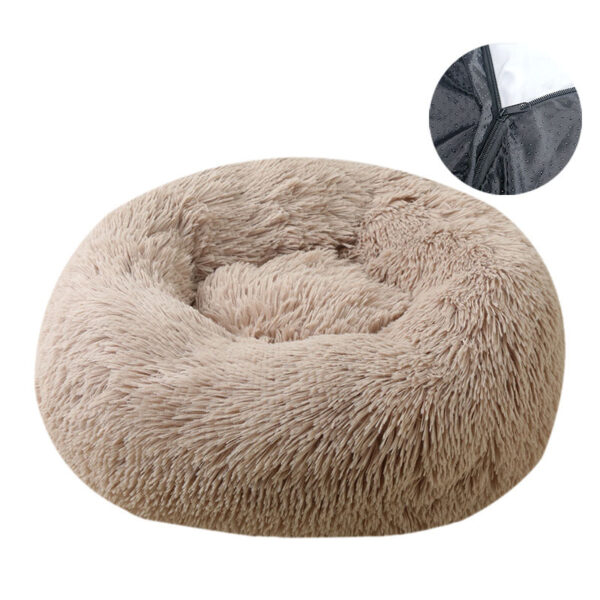 546379088 Dog bed, removable and washable round plush pet bed, cat bed, warm pet supplies, dog bed, pet bed, pet mat