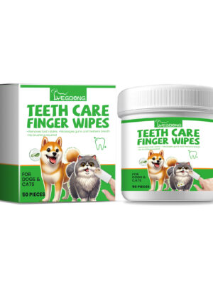 Dog And Cat Tooth Wipes, Pet Dog Mild Tooth Cleaning Tartar Stains Fresh Breath Wipes