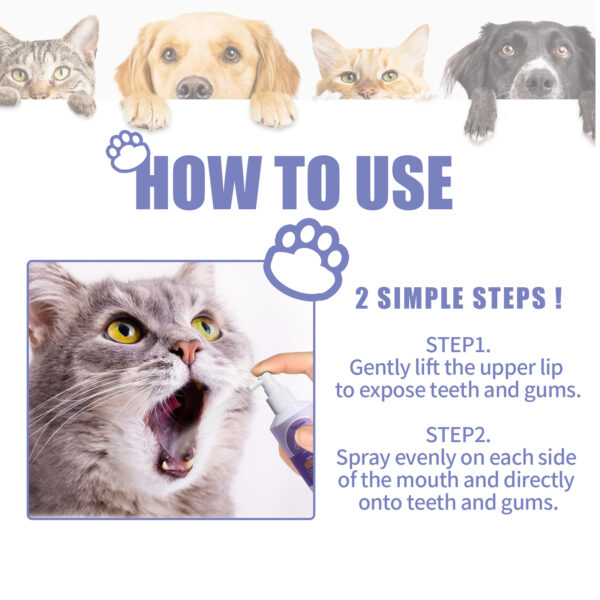 546378737 Dog And Cat Tooth Cleaning Spray, Pet Mouth Cleaning Breath Fresh Deodorizing Cleaning Spray