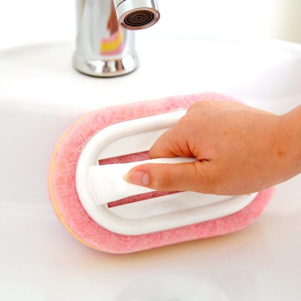 546375932 Kitchen Cleaning Bathroom Toilet Kitchen Glass Wall Cleaning Bath Brush Plastic Handle Sponge Bath Bottom