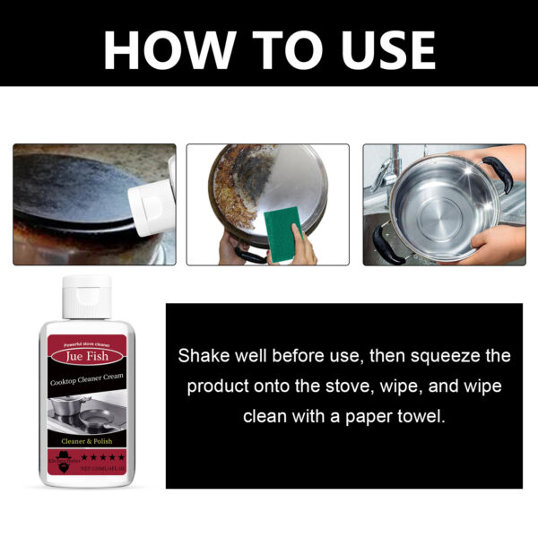 546375172 Cooktop Cleaner Cream, Wash The Kitchen Stove Basin To Remove Oil Stains And Dirt To Remove Black Dirt At The Bottom Of The Pot