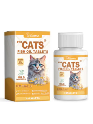 Cat Care With Multi-Dimensional Fish Oil Tablets Cat Care Vitamin Moisturizing Skin Fish Oil Care Tablets