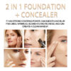 2 In 1 Foundation + Concealer, Blemish Print Natural Concealer Long-Lasting Makeup Invisible Pore Concealer