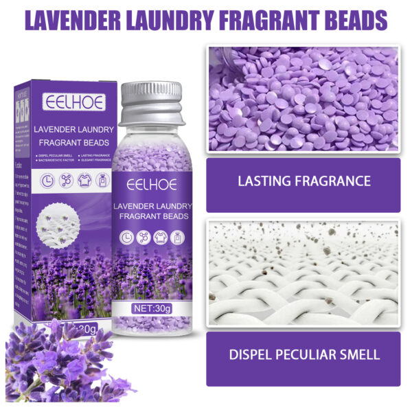 546374360 Lavender Laundry Perfume Beads, Laundry Decontamination Protective Clothing Soft Lasting Fragrance Beads