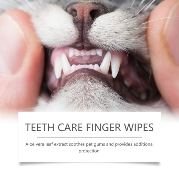546378999 Dog And Cat Tooth Wipes, Pet Dog Mild Tooth Cleaning Tartar Stains Fresh Breath Wipes