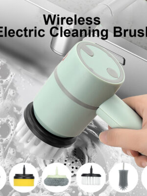 Electric Cleaning Brush Multifunctional Household Brush Wire Kitchen Toilet Bowl And Shoe Brushing Artifact Automatic Handheld Charging