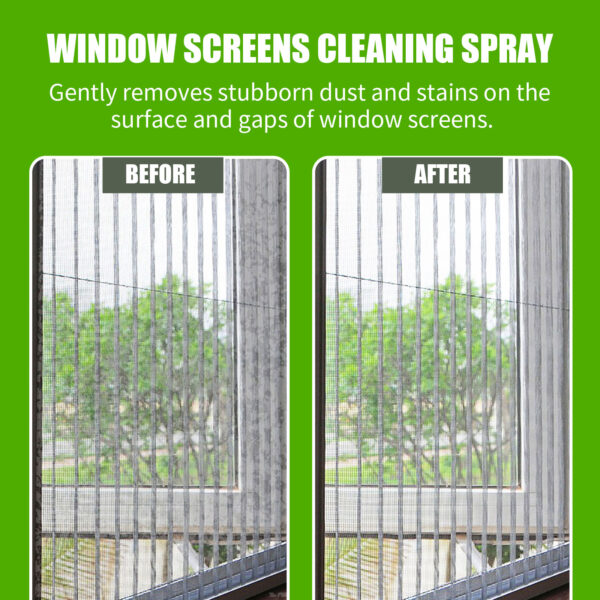 Window Cleaning Spray, Window Screen Cleaning Strong Decontamination Oil Stain Clean Bright Foam Spray