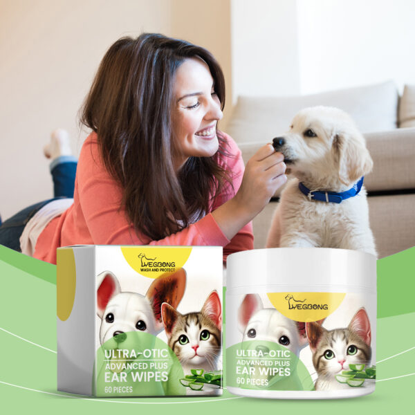 546379906 Ear Cleaning Pad For Cats And Dogs Soothes Pet Ear Canal Discomfort And Cleans Ear Dirt