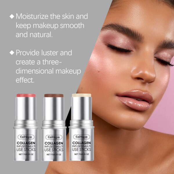 546520948 Collagen Makeup Stick Moisturizes Natural Multicolor Blush Stick