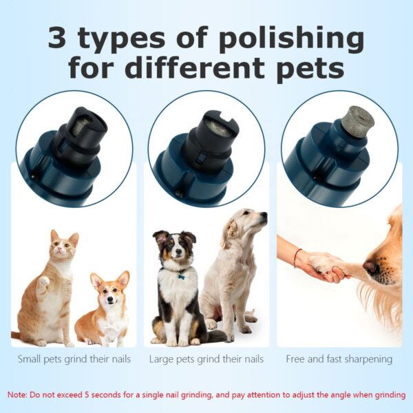 546379815 Electric Pet Nail Polisher With Light Dog And Cat Cleaning Automatic Manicure Device USB Rechargeable Manicure Device