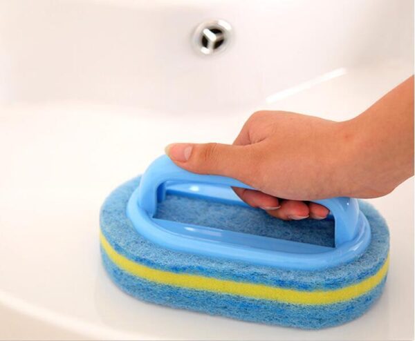 546375929 Kitchen Cleaning Bathroom Toilet Kitchen Glass Wall Cleaning Bath Brush Plastic Handle Sponge Bath Bottom