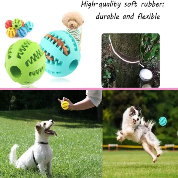 546378469 Dog Toy Ball Interactive Rubber Balls Puppy Chewing Toys Pet Tooth Cleaning Ball Cats Pets Food Treat Feeder Silicone Balls Toy