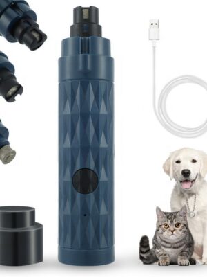 Electric Pet Nail Polisher With Light Dog And Cat Cleaning Automatic Manicure Device USB Rechargeable Manicure Device