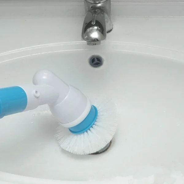 546375880 Electric Spin Scrubber Turbo Scrub Cleaning Brush Cordless Chargeable Bathroom Cleaner with Extension Handle Adaptive Brush Tub